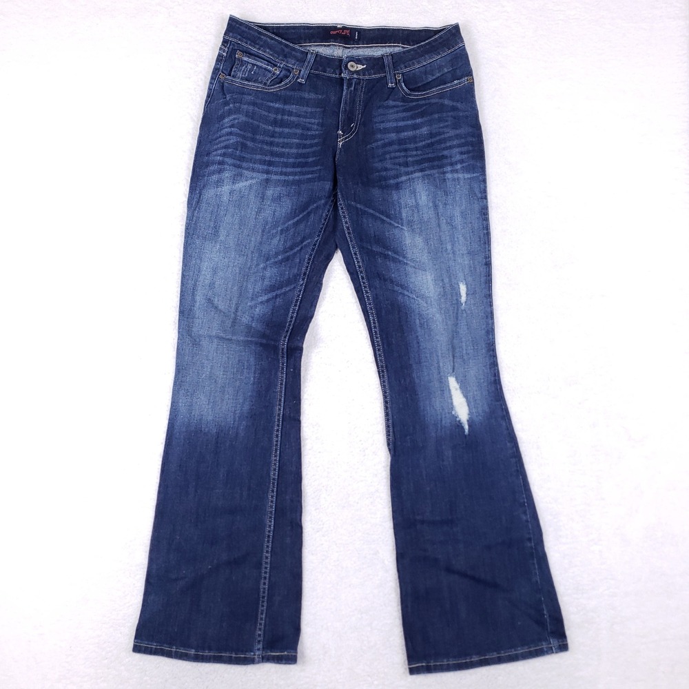 Levi's 528 Curvy Cut Jeans‎ Womens 13 M Dark Wash Bootcut Flare Y2K Denim